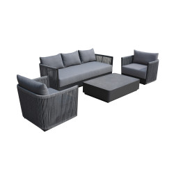 Renava Bali - Outdoor Black and Grey Sofa Set