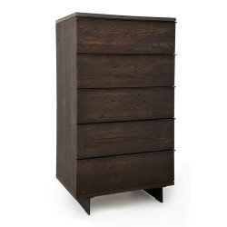 Modrest Selma Modern Dark Aged Oak and Concrete Top Chest
