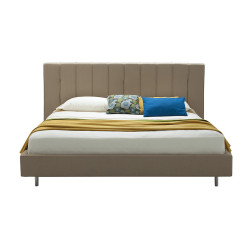 Modrest Varna - Modern Brown Fabric Bed