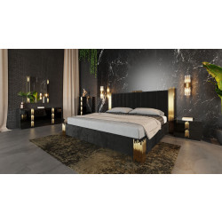 Modrest Token Modern Black & Gold Bedroom Set