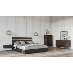 Nova Domus Benzon Italian Modern Dark Rovere Bedroom Set