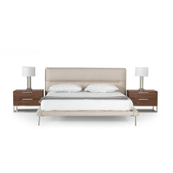 Modrest Bergeron - Contemporary Cream Woven Fabric Bed
