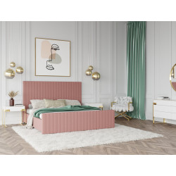 Modrest Beverly - Modern Mauve Velvet Bed