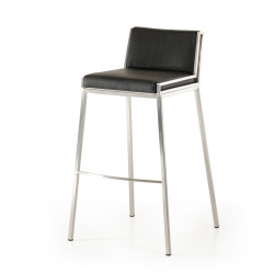 Modrest Bailey Modern Black & Walnut Bar Stool