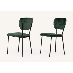 Modrest Billy Modern Green Velvet Dining Chair (Set of 2)