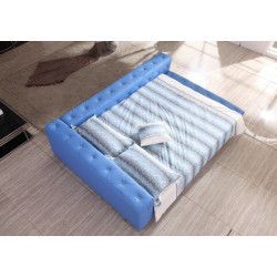 Modrest BL9057 Modern Blue Leatherette Bed