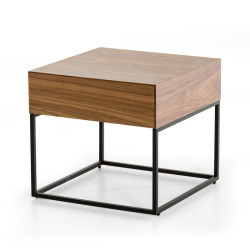 Modrest Block Modern Walnut End Table