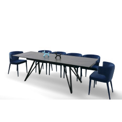 Modrest Bobby - Modern Black Ceramic Extendable Dining Table