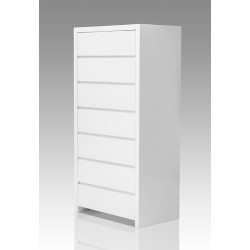 Modrest Bonita Modern White High Gloss 7-Drawer Chest