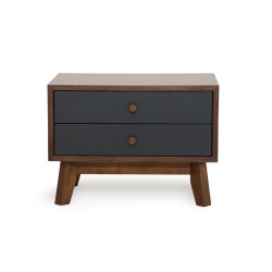 Nova Domus Dali Modern Grey & Walnut Nightstand