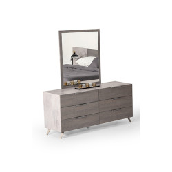 Nova Domus Bronx Italian Modern Grey Mirror