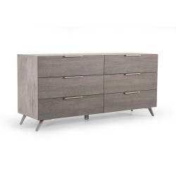 Nova Domus Bronx Italian Modern Faux Concrete & Grey Dresser