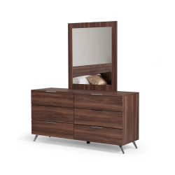 Nova Domus Brooklyn Italian Modern Walnut Mirror
