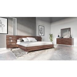 Nova Domus Brooklyn - Italian Modern Walnut Bed Set