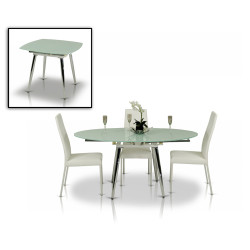 Modrest Brunch Modern White Extendable Dining Table