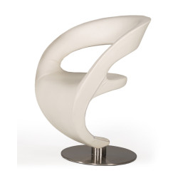 Modrest Alya Modern White Leatherette Lounge Chair