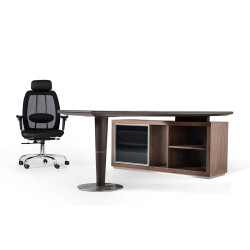 Modrest Lincoln - Modern Office Desk and Side Storage Cabinet