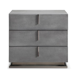 Modrest Buckley - Modern Grey Crackle Nightstand