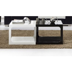 CT02 modern white and black lacquer coffee table