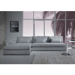 Divani Casa Ashfield - Modern Grey Fabric Left Facing Sectional Sofa