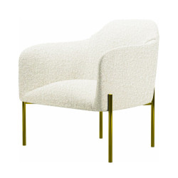 Divani Casa Calhan - White Sherpa Accent Chair