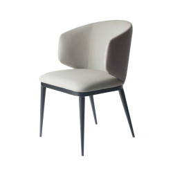 Modrest Caplan - Modern Beige Leatherette Dining Armchair