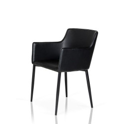 Modrest Agena Modern Black Leatherette Dining Chair