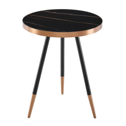 Modrest Cayson - Modern Black Ceramic End Table