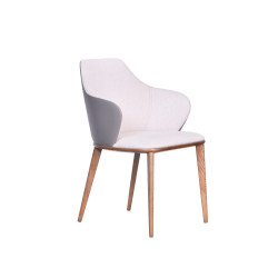 Modrest Megan Modern Beige & Grey Dining Chair