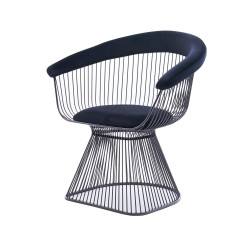 Modrest Chandler - Modern Black Velvet & Black Stainless Steel Dining Chair