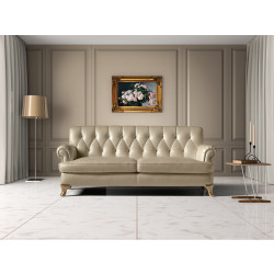 Estro Salotti Charlotte Modern Beige Leather Sofa Set