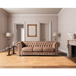 Estro Salotti Chester Modern Brown Leather Sofa Set
