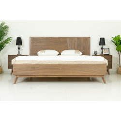 Modrest Claire - Contemporary Natural Light Mocha Acacia Bed