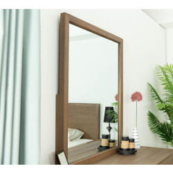 Modrest Claire - Contemporary Natural Light Mocha Acacia Mirror
