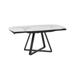 Modrest Cofrey - Contemporary White Ceramic Extendable Dining Table