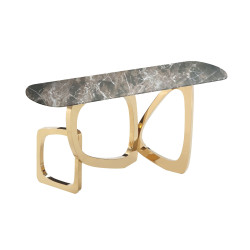 Modrest Colton - Modern Brown & Gold Console Table