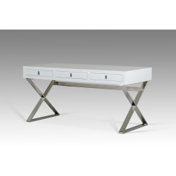 A&X Congress Transitional White Crocodile Desk