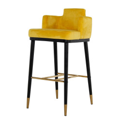 Modrest Conifer Modern Glam Yellow Barstool