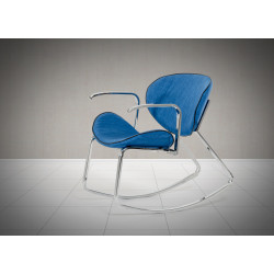 Corvallis - Modern Blue Fabric Rocking Arm Chair (Set of 2)