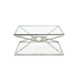 Modrest Xander Modern Square Glass Coffee Table