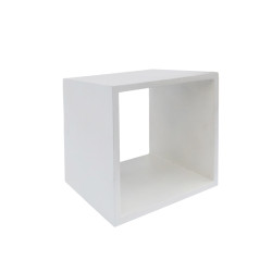 Modrest Diaz Modern White Concrete End Table