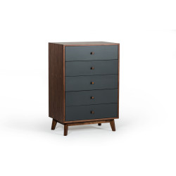 Nova Domus Dali Modern Grey & Walnut Chest