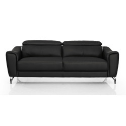 Divani Casa Danis - Modern Black Leather Sofa