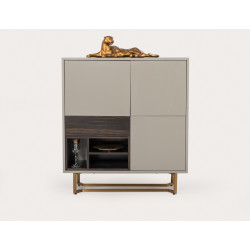 Modrest Deegan Modern Grey & Ebony Tall Buffet
