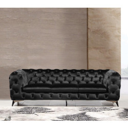 Divani Casa Delilah - Modern Black Fabric Sofa
