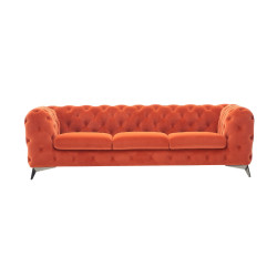 Divani Casa Delilah - Modern Orange Fabric Sofa
