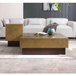 Modrest Derek - Modern Metal & Antique Copper Coffee Table