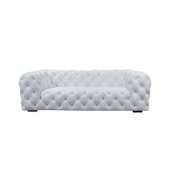 Divani Casa Dexter - Transitional White Full Italian Leather Sofa