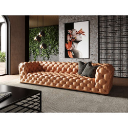 Divani Casa Dexter - Transitional Camel Tufted Sofa