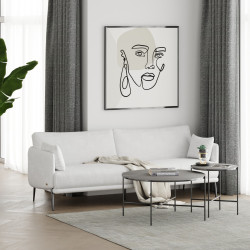 Divani Casa Higgins - Modern White Fabric Sofa